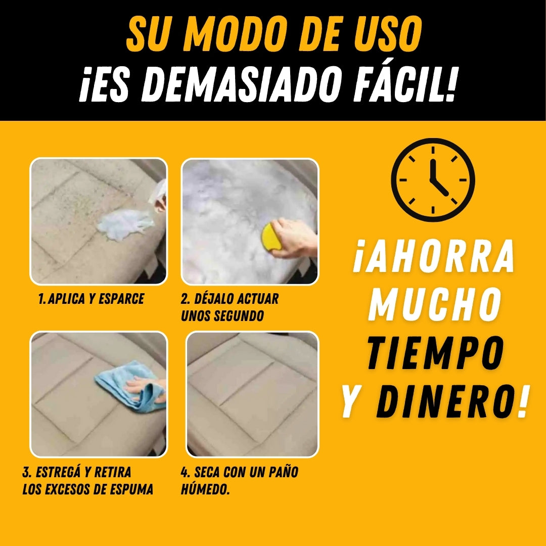 MEGA OFERTA 2x1 Espuma Limpiadora para Carros ¡Quita Manchas y Arranca Grasa! ✅