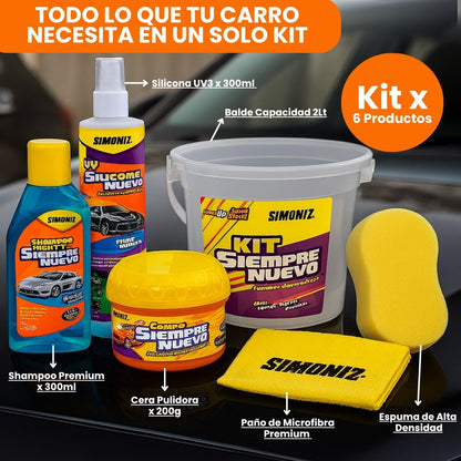 Kit Profesional 6 en 1 - Tu Carro Siempre Brillante y Como Nuevo + Envió Gratis 🚚