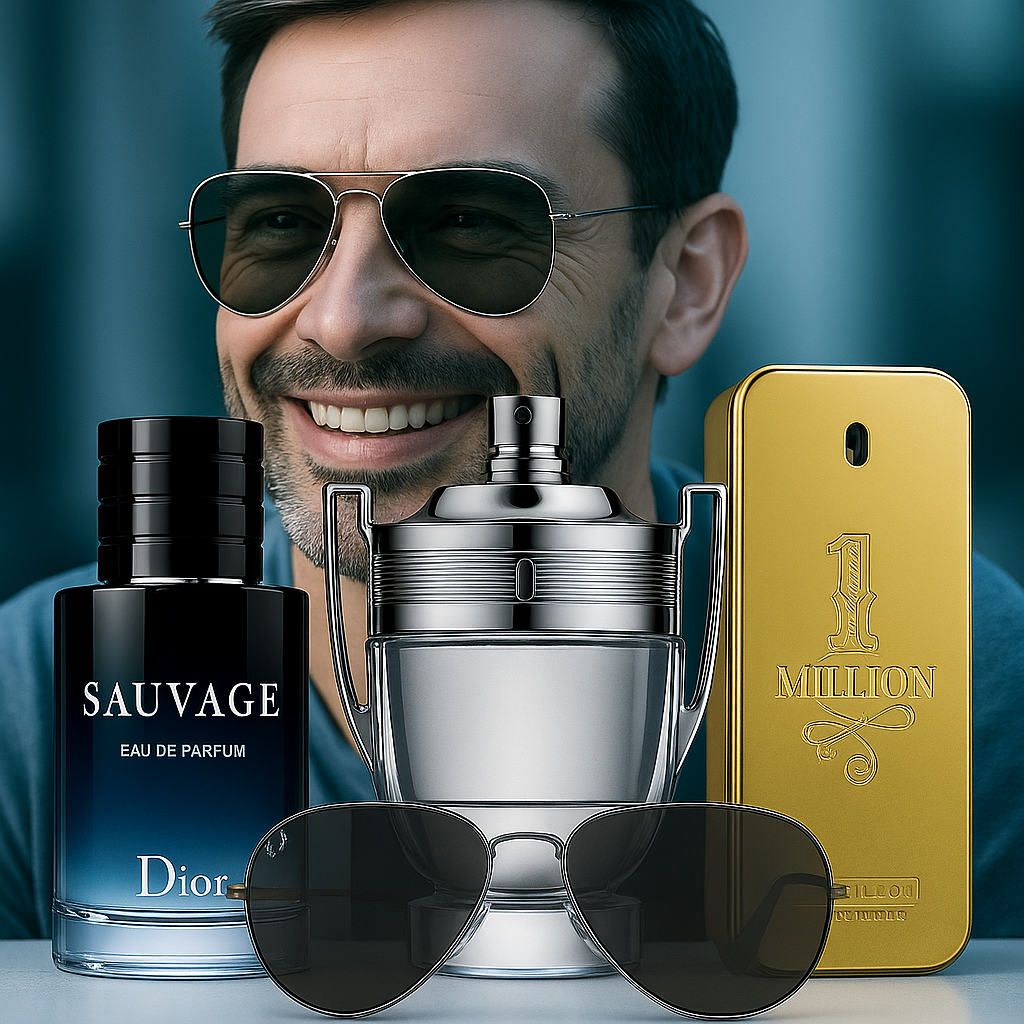 COMBO 3X1 DE PERFUMES + GAFAS AVIADOR GRATIS 🕶️ + ENVÍO INCLUIDO ✅