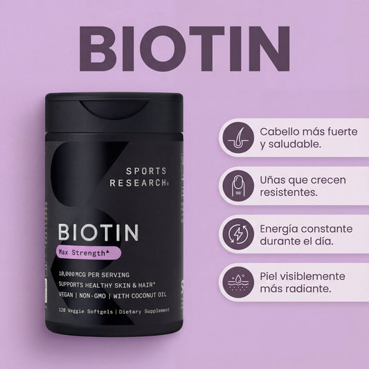 Biotin Max Strength x 120 Cápsulas - Fuerza, energía y belleza diaria