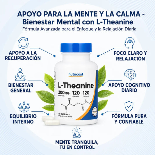 L-Theanine 120 Cápsulas - Apoyo para la Mente y la Calma